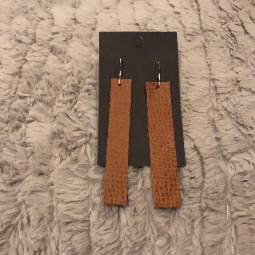 Leather handmade earrings